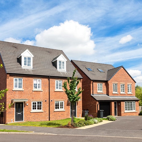 Architect image of new build homes detached and semi-detached